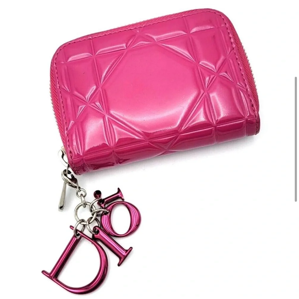 Dior hot pink wallet